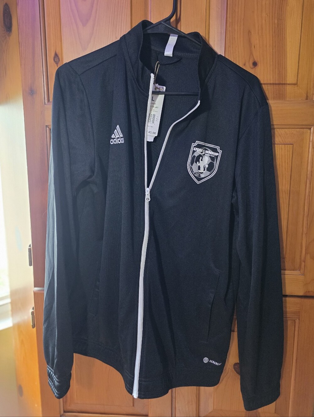 adidas Black Full-Zip Performance Jacket with Crest